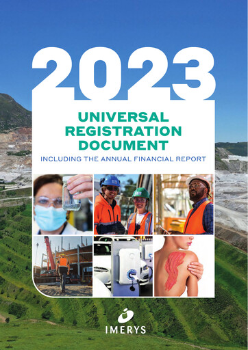 Miniature Imerys Document d'enregistrement universel 2023