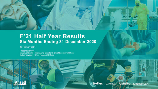 Thumbnail Ansell Half-year Report 2021-h1