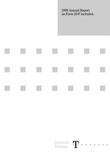 Thumbnail Deutsche Telekom Annual Report 1999