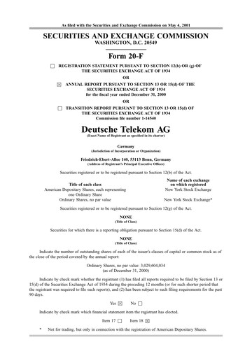 Thumbnail Deutsche Telekom Annual Report 2000