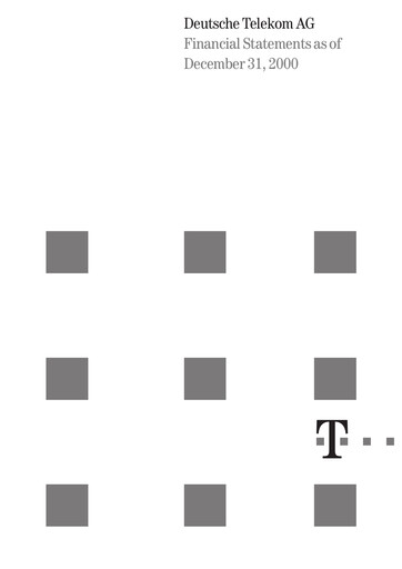 Thumbnail Deutsche Telekom Financial Statement 2000