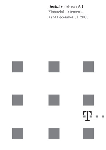 Thumbnail Deutsche Telekom Financial Statement 2003