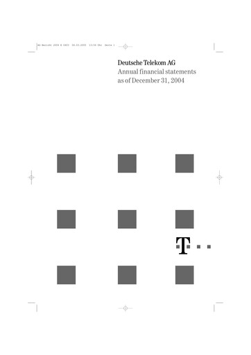 Thumbnail Deutsche Telekom Financial Statement 2004
