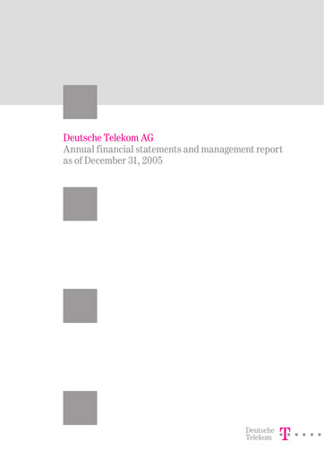 Thumbnail Deutsche Telekom Financial Statement 2005
