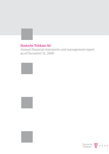 Thumbnail Deutsche Telekom Financial Statement 2006