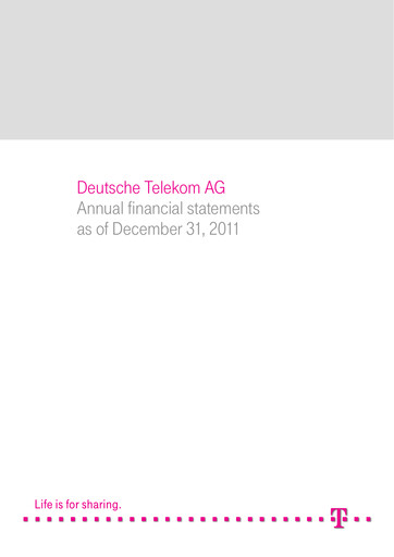 Thumbnail Deutsche Telekom Financial Statement 2011
