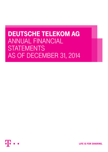 Thumbnail Deutsche Telekom Financial Statement 2014