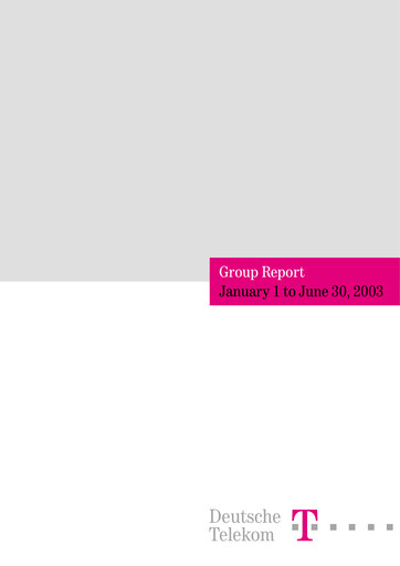Miniature Deutsche Telekom Rapport semestriel 2003-h1