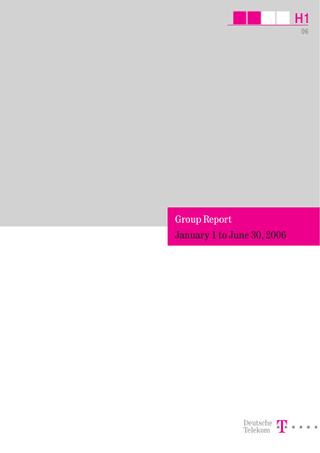 Miniature Deutsche Telekom Rapport semestriel 2006-h1