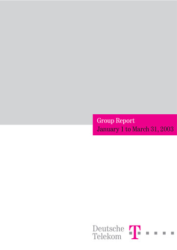 Miniature Deutsche Telekom Rapport trimestriel 2003-q1