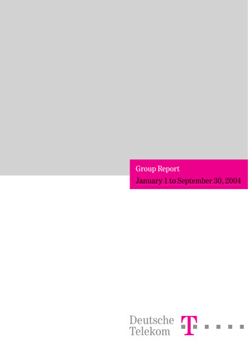 Miniature Deutsche Telekom Rapport trimestriel 2004-q3