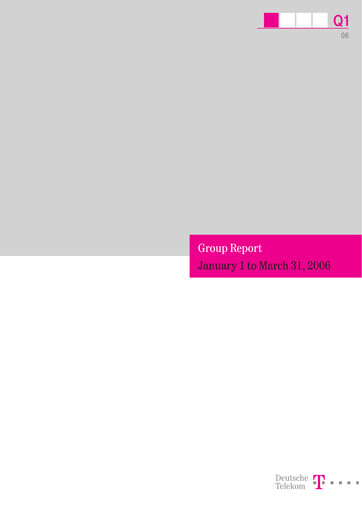Miniature Deutsche Telekom Rapport trimestriel 2006-q1