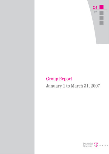 Miniature Deutsche Telekom Rapport trimestriel 2007-q1