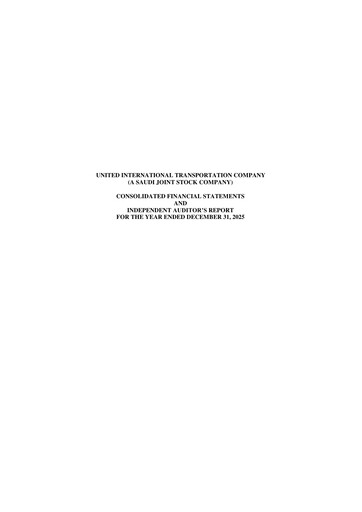 Thumbnail Budget Saudi (United International Transportation Company) Financial Statement 2025