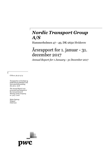 Thumbnail NTG Nordic Transport Group A/S Annual Report 2017