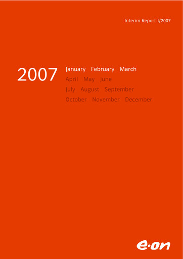 Miniature E.ON Rapport trimestriel 2007-q1