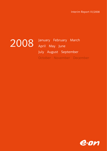 Miniature E.ON Rapport trimestriel 2008-q3