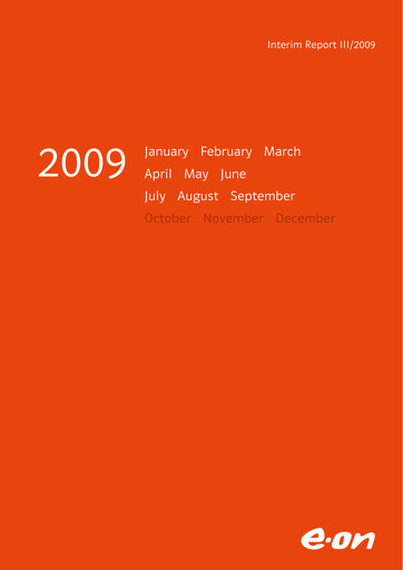Miniature E.ON Rapport trimestriel 2009-q3