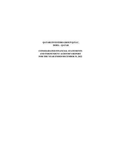 Thumbnail Qatari Investors Group Financial Statement 2022