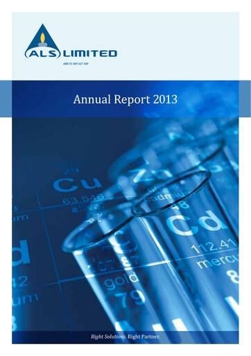 Thumbnail ALS Global Annual Report 2013