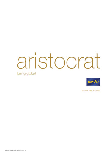 Thumbnail Aristocrat Annual Report 2004