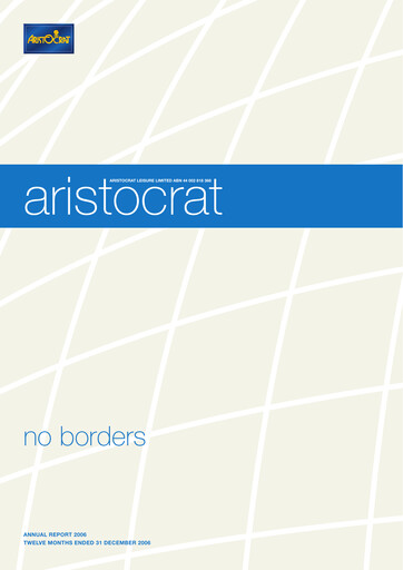 Thumbnail Aristocrat Annual Report 2006