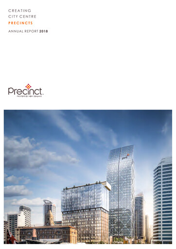 Thumbnail Precinct Properties
 Annual Report 2018
