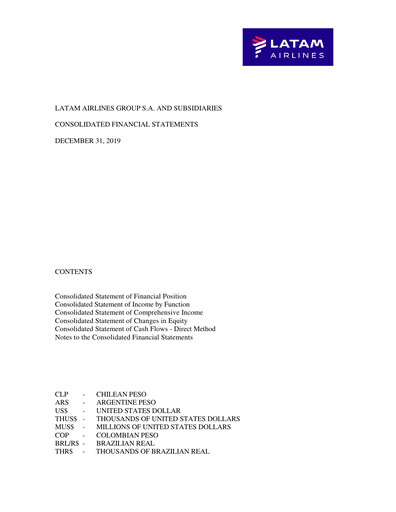 Thumbnail LATAM Airlines  Financial Statement 2019