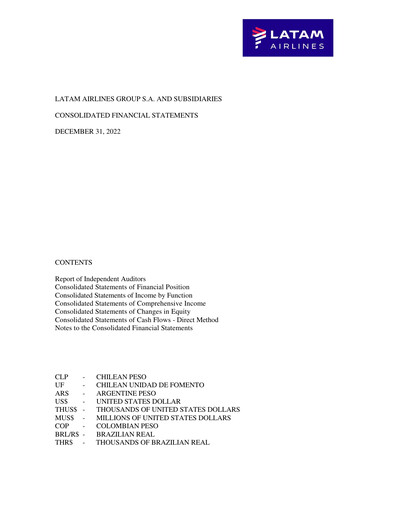 Thumbnail LATAM Airlines  Financial Statement 2022