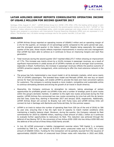 Thumbnail LATAM Airlines  Quarterly Report 2017-q2
