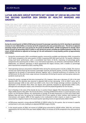 Thumbnail LATAM Airlines  Quarterly Report 2024-q2