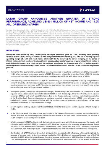 Thumbnail LATAM Airlines  Quarterly Report 2024-q3