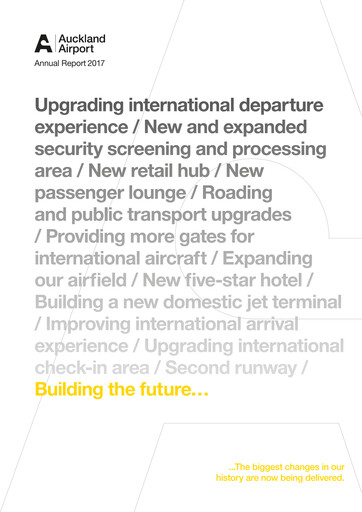 Vorschaubild Auckland Airport Jahresbericht 2017