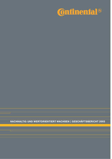 Thumbnail Continental Annual Report 2003