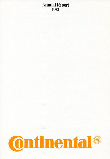 Thumbnail Continental Annual Report 1981