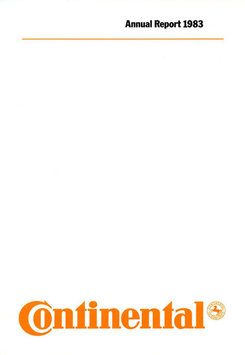 Thumbnail Continental Annual Report 1983