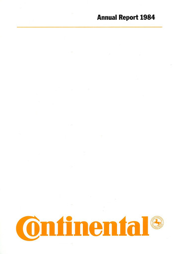 Thumbnail Continental Annual Report 1984