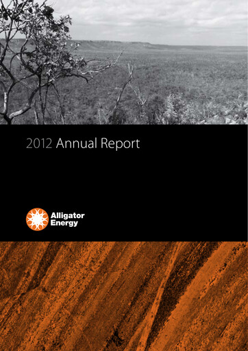 Thumbnail Alligator Energy Annual Report 2012