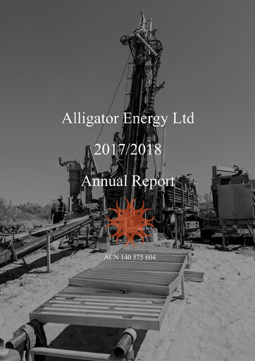 Thumbnail Alligator Energy Annual Report 2018