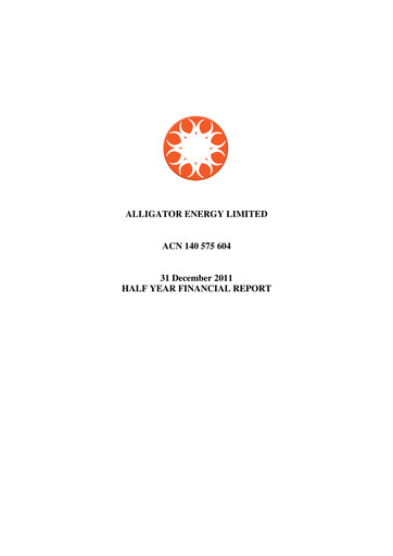 Thumbnail Alligator Energy Financial Report 2012-h1