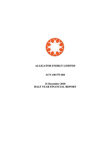 Thumbnail Alligator Energy Financial Report 2019-h1