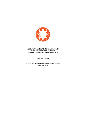 Thumbnail Alligator Energy Financial Statement 2011