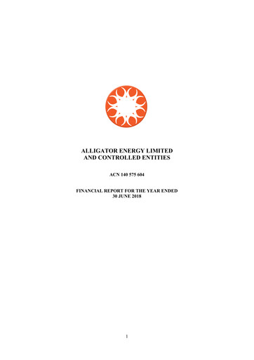 Thumbnail Alligator Energy Financial Statement 2018