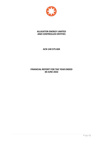 Thumbnail Alligator Energy Financial Statement 2022