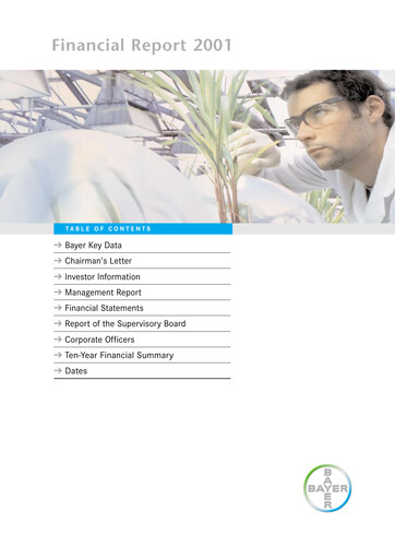 Thumbnail Bayer Annual Report 2001