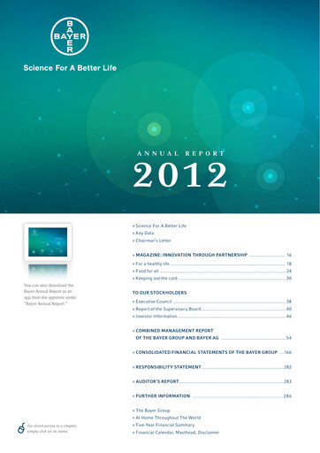 Thumbnail Bayer Annual Report 2012