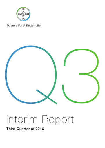 Thumbnail Bayer Quarterly Report 2016-q3