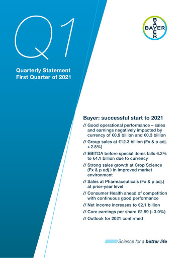 Thumbnail Bayer Quarterly Report 2021-q1