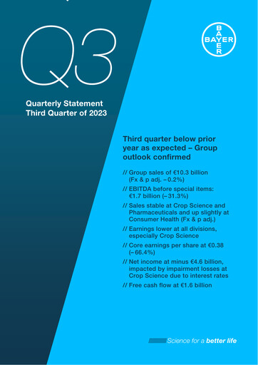 Thumbnail Bayer Quarterly Report 2023-q3