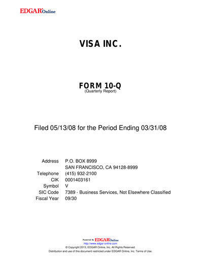 Thumbnail Visa Quarterly Report 2008-q2